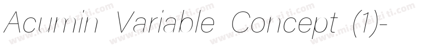 Acumin Variable Concept (1)字体转换